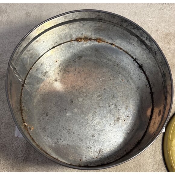 Vintage Queen Elizabeth II Round Cookie Biscuit Tin Container Lid Red Base 8" - Picture 6 of 12